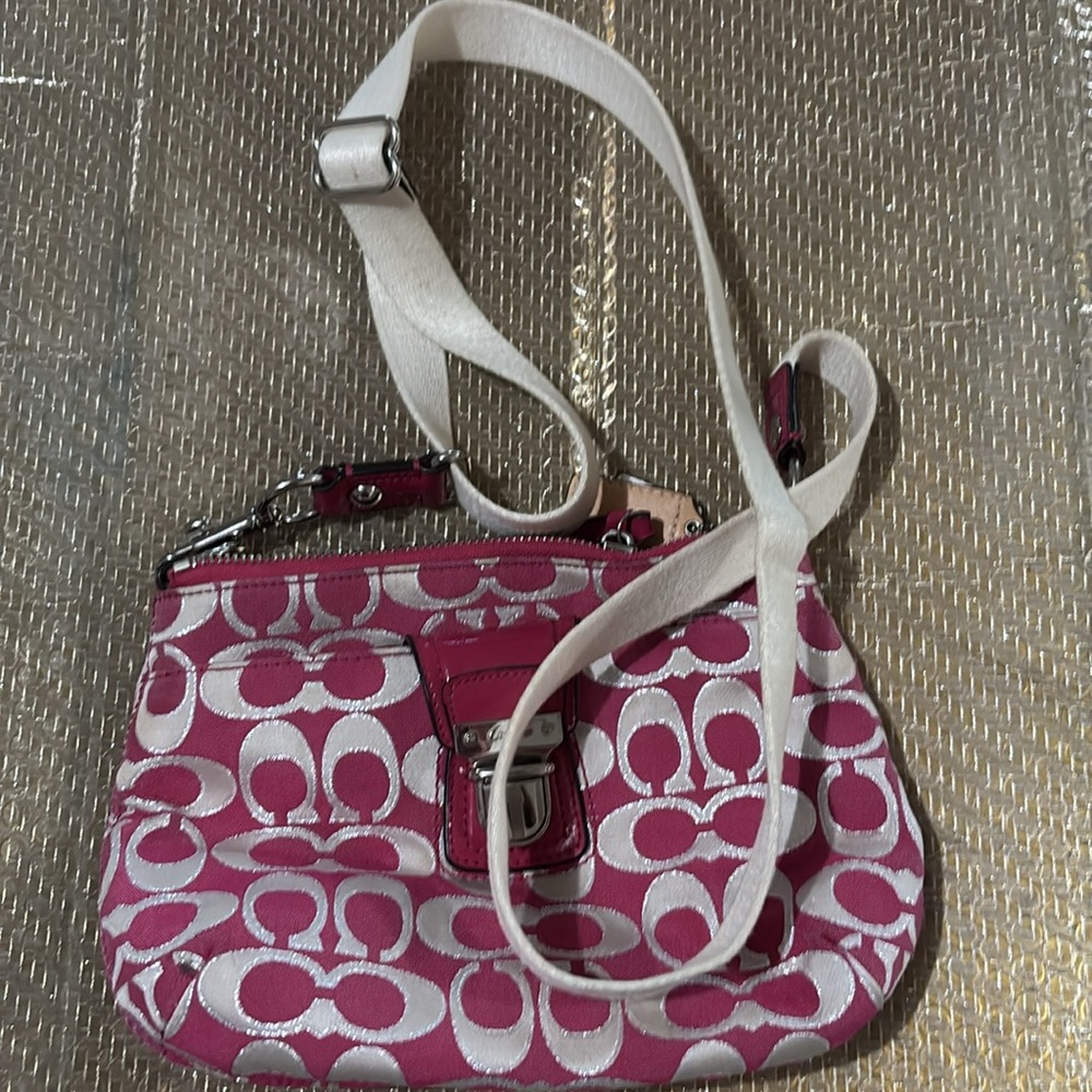 Coach Pink and Cream Crossbody Bag - Picture 8 of 8